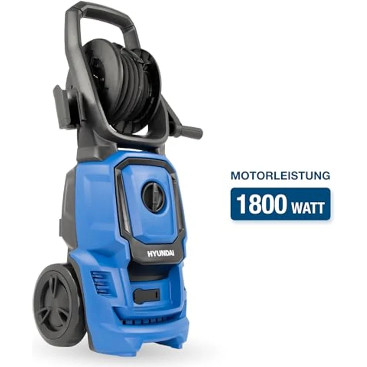 HYUNDAI Elektro-Hochdruckreiniger HPW1800CE, 1800W, 140bar, 420 l/h, mit Schlauchtrommel, blau – Bild 4
