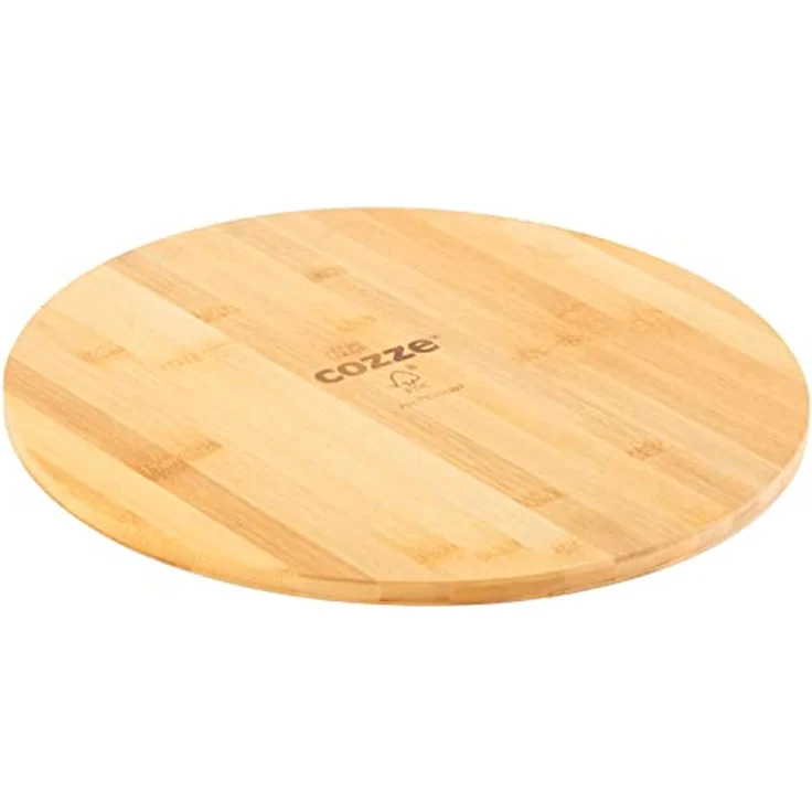 cozze® Pizzaschneidbrett Ø350 x 12mm Bambusholz – Bild 3