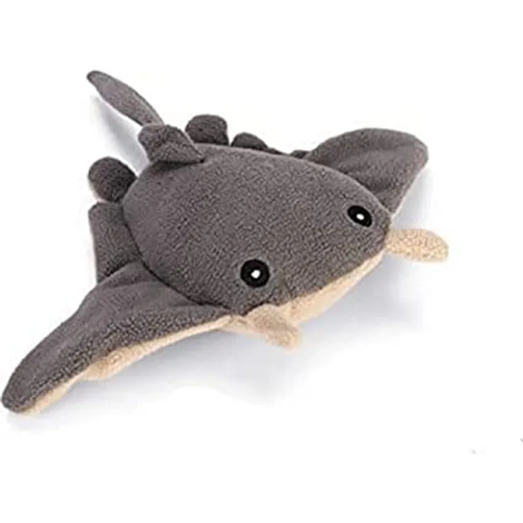 Beeztees Minus One Hundespielzeug L: 35 cm B: 40 cm H: 8 cm grau-beige Mantarochen