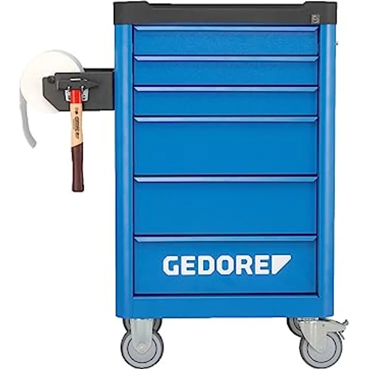 Gedore Papierrollenhalter, Werkzeugwand aus robustem Stahlblech, schwarz, kompatibel mit Euro-Lochung 10 x 38 mm, maximaler Rollendurchmesser 320 mm – Bild 4