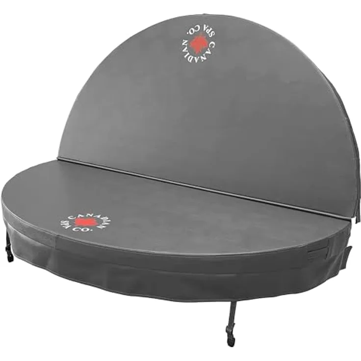 Canadian Spa Company Deluxe Isolierabdeckung, Grau, 198x198 cm, robust, wasserfest, schimmelbeständig, mit stabilen Handgriffen