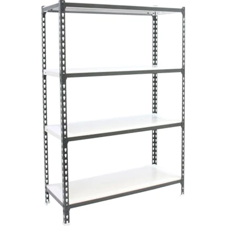 Simonrack Simonclick Plus Metallregal, 150 x 100 x 30 cm, 4 Böden, Traglast 180 kg, anthrazit/weiß, steckbar – Bild 1