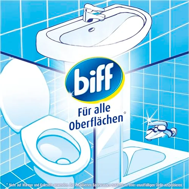 biff Bad Total Hygienische Frische Badreiniger, 750ml - entfernt 99,9 % der Bakterien und Viren, für Oberflächen im Bad & WC – Bild 8