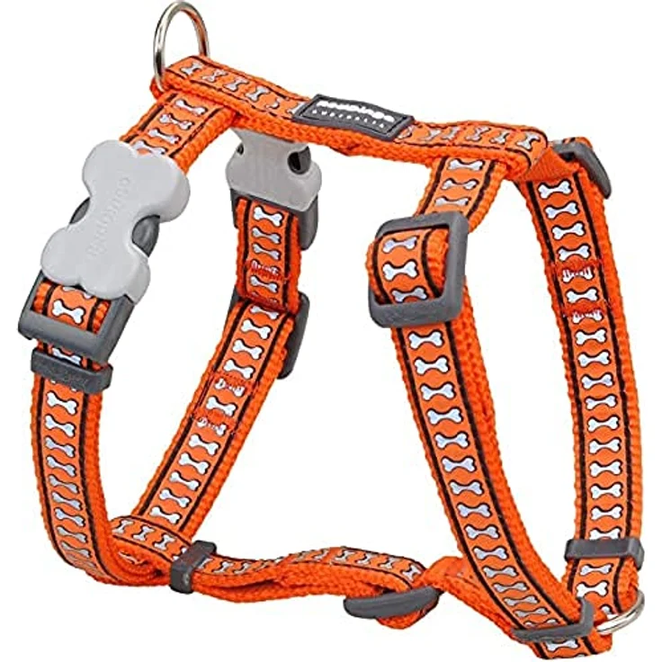 Red Dingo Reflektierendes Petral, hochwertiges Nylon-Hundegeschirr mit Edelstahl-D-Ring, fünf Größen verfügbar – Bild 1