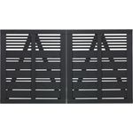 Plus Doppeltor Silence, 200 x 110 cm, Sichtschutz in Schwarz RAL 9005, FSC-zertifiziert, Kiefer/Fichte