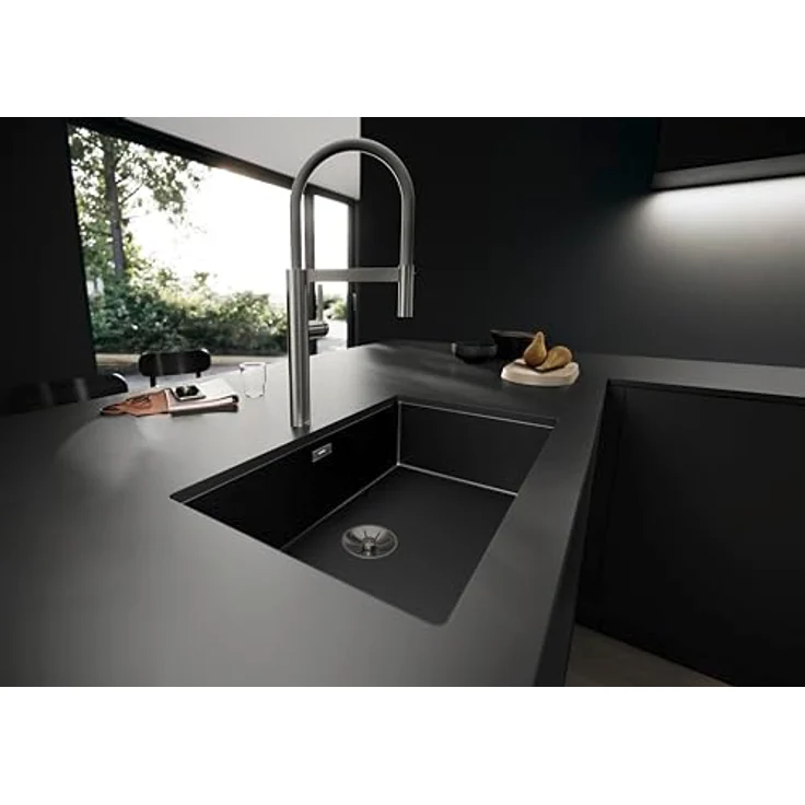 Blanco CULINA-S II, Küchenarmatur mit PVD Messing, Hochdruck, flexiblem Metallschlauch und Zweistrahlbrause – Bild 2