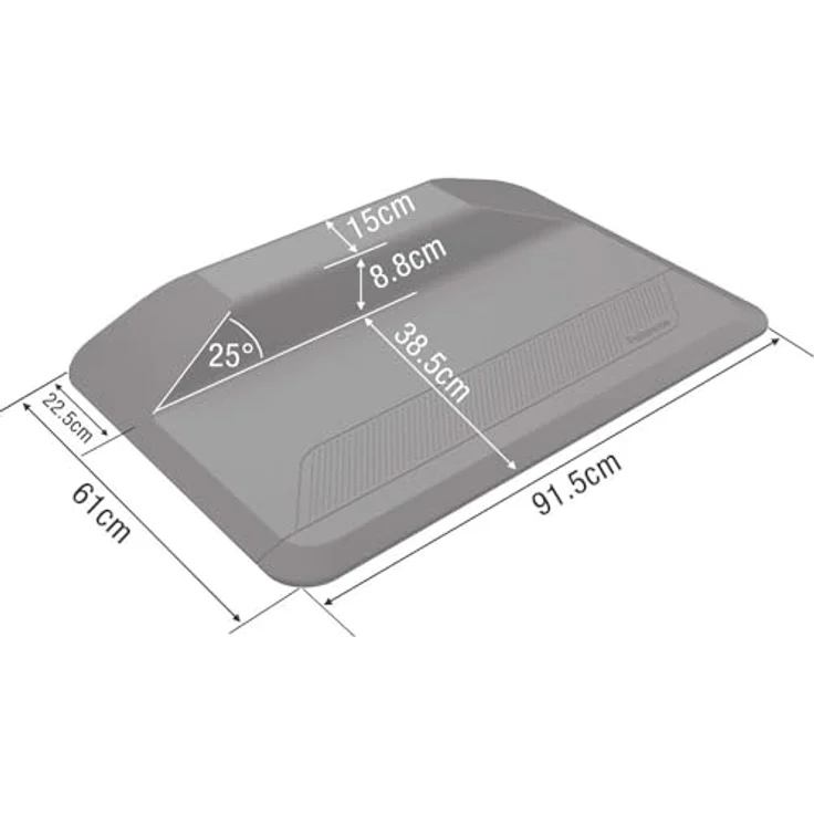 Fellowes Active Fusion, Bodenschutzmatte und Anti-Ermüdungsmatte, stufenförmiges Design für Stehpulte, 91.5 x 61 cm – Bild 5