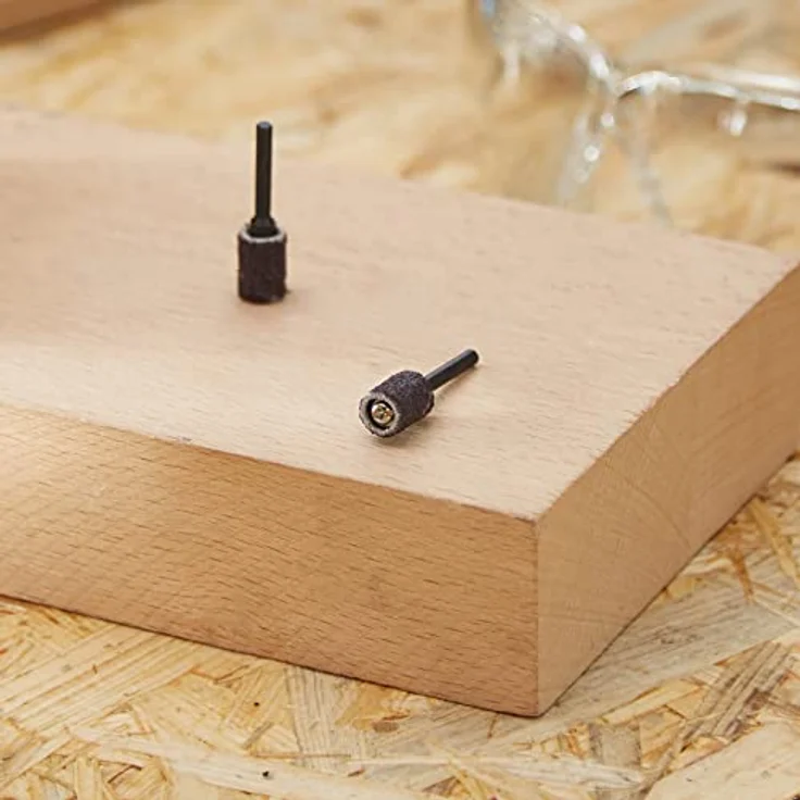 Dremel 430 Schleifband mit Schleifdorn - Zubehörsatz für Multifunktionswerkzeug mit 2 Schleifbänder Ø6,4mm, Körnung 60 zum Schleifen von Aluminium, Plexiglas, Gummi, Edelstahl, Holz, Kunststoff u.v.m. – Bild 6