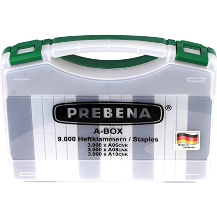 PREBENA Druckluftnagler 1XR A16 Kombi, Set inkl. Heftklammern Typ A, 4-7 bar Arbeitsdruck, 1,6 kg leicht, 270 x 240 x 80 mm – Bild 4