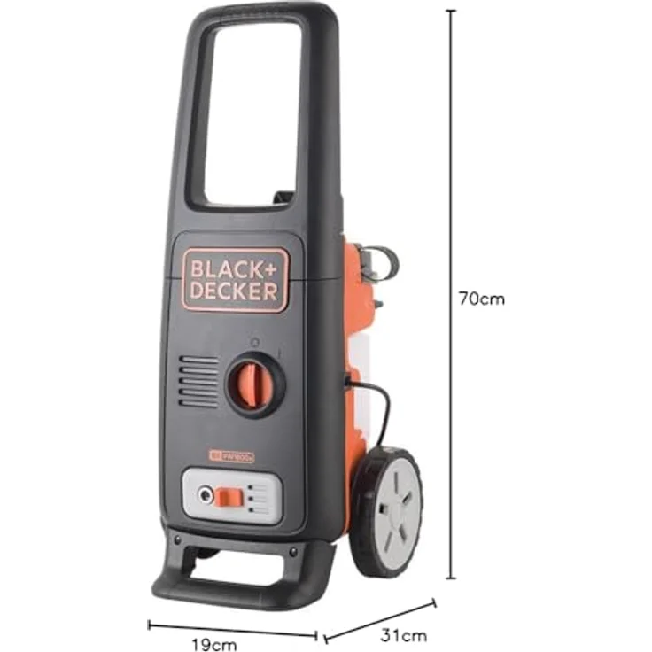 Black und Decker BXPW1600PE Hochdruckreiniger mit Patio Cleaner und feste Bürste 1600 W, 125 bar, 420 l-h – Bild 11