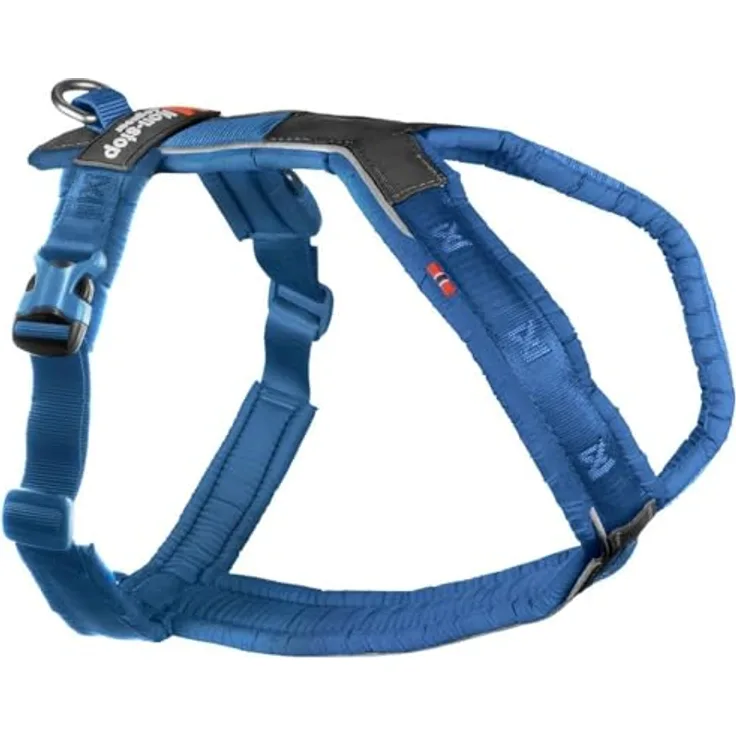 Non-stop dogwear Line Harness 5.0, Ergonomisches Führ- und Alltagsgeschirr mit reflektierenden Details, Farbe: Blau, Größe: G 4