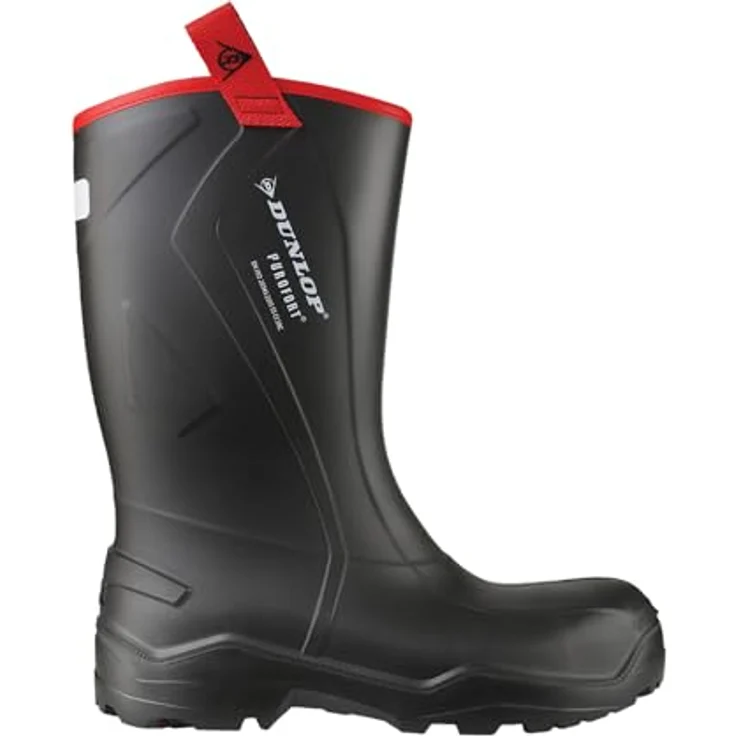 Dunlop Purofort+ Rugged, Sicherheitsschuhe Stiefel, 100% wasserdicht, rutschfeste Sohle, schwarz, Gr. 49-50 – Bild 3