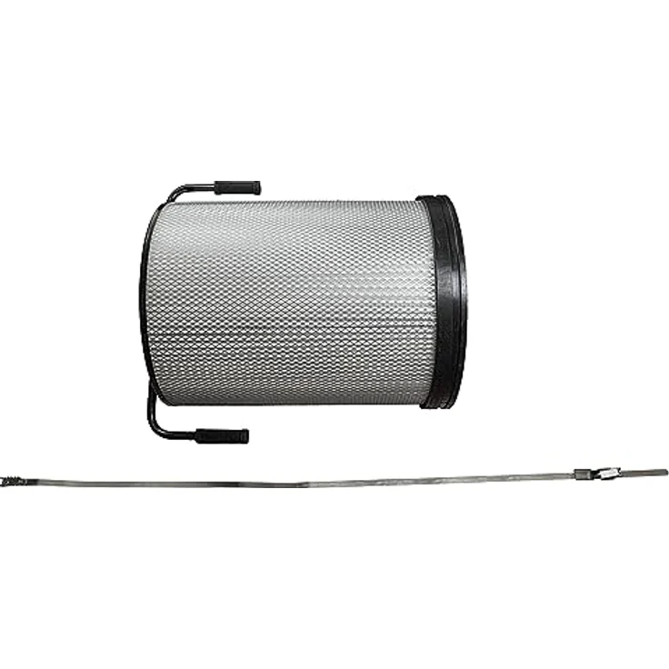 vhbw Feinstaub-Filterpatrone kompatibel mit Holzmann ABS3880, ABS2480, ABS3000SE, effiziente Filterung für Holzstaub, schwarz, mit Reinigungsbürste – Bild 1