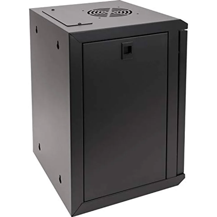 HMF 63309-02 Serverschrank 10 Zoll, 9 HE, Netzwerkschrank, 31,2 x 30 x 48,3 cm, schwarz – Bild 4