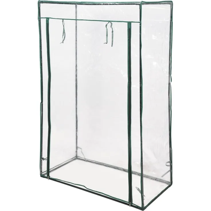 Flo FLO Gewächshaus 100x50x150 cm Transparent und Grün, PVC Gewächshaus mit stabilem Metallrahmen