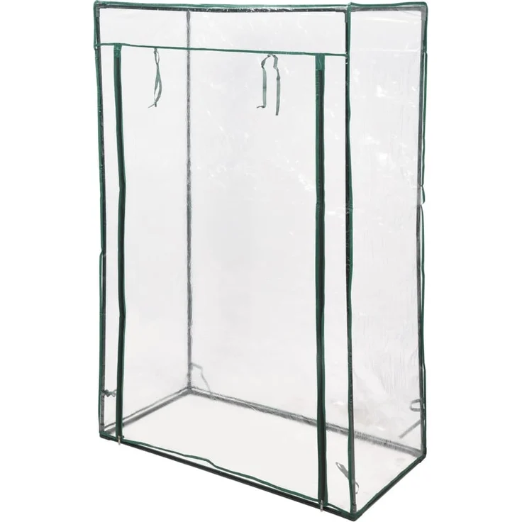 Flo FLO Gewächshaus 100x50x150 cm Transparent und Grün, PVC Gewächshaus mit stabilem Metallrahmen