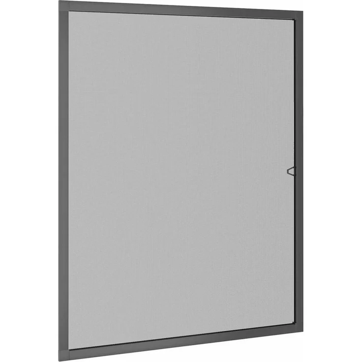 vidaXL Insektenschutz-Vorhang für Fenster, anthrazit, 120 x 140 cm, bohrfreie Installation, zuschneidbar, Aluminiumrahmen