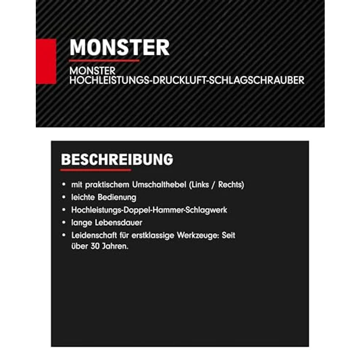 KS Tools 515.1210 1-2'' MONSTER Hochleistungs-Druckluft-Schlagschrauber, 1690Nm – Bild 5