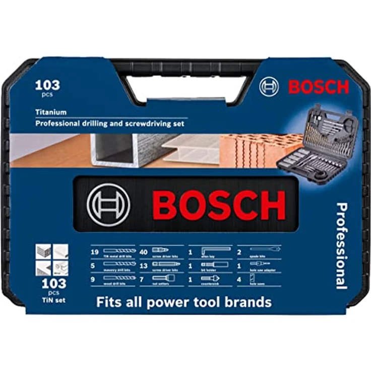 Bosch Accessories Professional 103tlg. Bohrer- und Bit Set Titanium Box (für Holz, Stein und Metall) – Bild 3