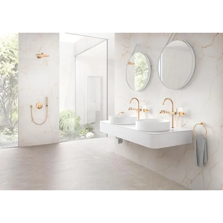 Grohe Silverflex, knickfester Duschschlauch, roségold, 1,25m (hitze- und druckbeständig, universaler Anschluss) – Bild 4