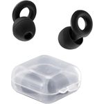 Hama Gehörschutzstöpsel, Silikon Ohrstöpsel schwarz für Lärmreduktion, wiederverwendbar mit hoher Flexibilität und Aufbewahrungsbox