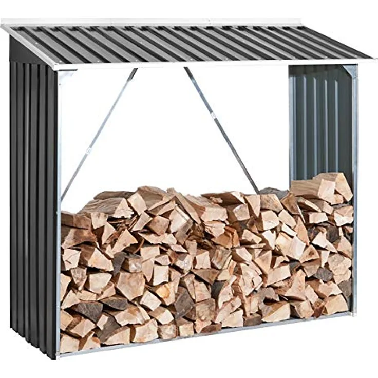 tepro Duramax Metallgerätehaus Kaminholzregal anthrazit - Preisvergleich