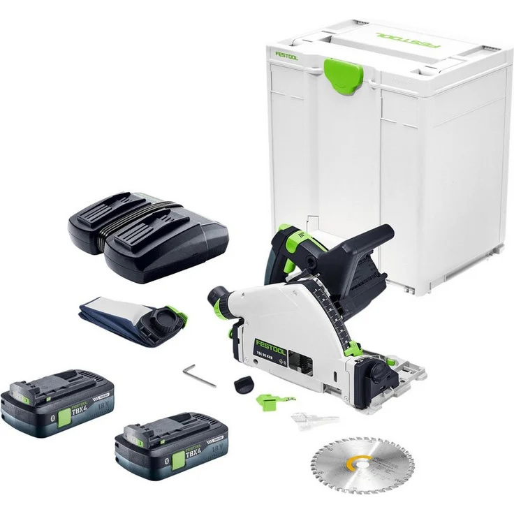 FESTOOL Akku-Tauchsäge TSC 55 KEB-Basic, 18 / 36 V, 160 mm, bürstenlos, mit 2x Akku, inkl. Zubehör