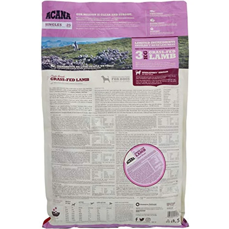 Acana Singles Grass-fed Lamb & Okanagan Apple Dog - 6 kg – Bild 2