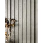 Newroom Vliestapete Silber, Holzpaneele mit strukturierter Lamellen-Optik, 10,05 m x 0,53 m, pflegeleicht und lichtbeständig für Wohnzimmer und Schlafzimmer