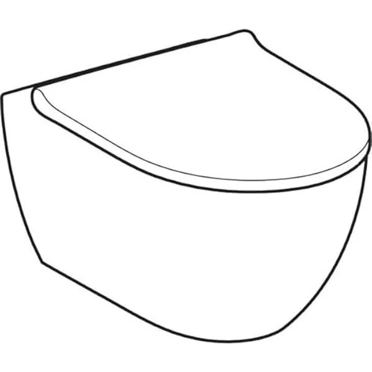 Geberit Acanto Set Wand-WC + Bidet, weiss KeraTect, Spülrandlos, TurboFlush-Spültechnik – Bild 7