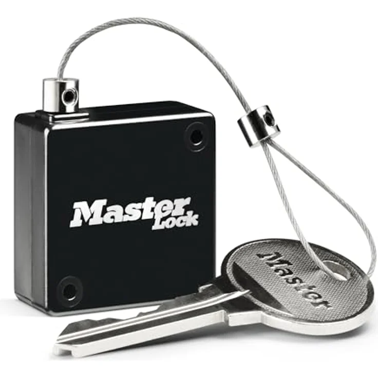 Master Lock Ausziehbares Schlüsselkabel für Schlüsseltresor, Verdrilltes Stahlkabel bis 91 cm, Einfache Installation – Bild 1
