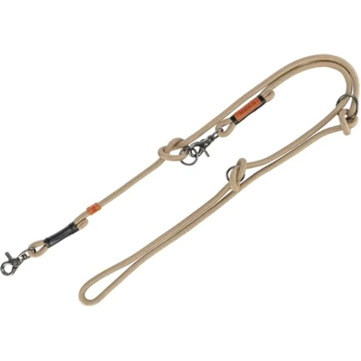 TRIXIE Hundeleine BE NORDIC V-Leine S–M, 2,00 m ø 8 mm in sand/schwarz - verstellbare Hundeleine mit nordischem Charme - für kleine bis mittelgroße Hunde - 17224 – Bild 1