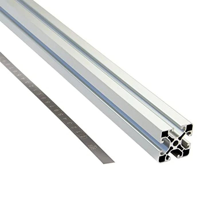 SCHMIDT systemprofile Längenanschlag B 2m Aluminium-Profil Säge-Anschlag Links-Rechts Maßband 2x Ablängklappe – Bild 3