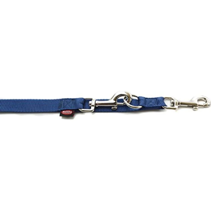 Nobby Führleine Classic, 3-fach verstellbar, aus Nylon, blau, L: 200 cm, B: 15 mm – Bild 2