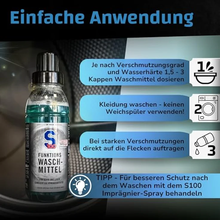 DR WACK Dr. Wack S100 Funktions-Waschmittel 300 ml Auto-Reinigungsmittel – Bild 5