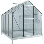 Outgarden Gewächshaus Anthea | Hohlkammerplatte 4 mm | 5 m² | Aluminium Eloxiert | Mit 1 Dachfenster | Inkl. Fundament - Preisvergleich