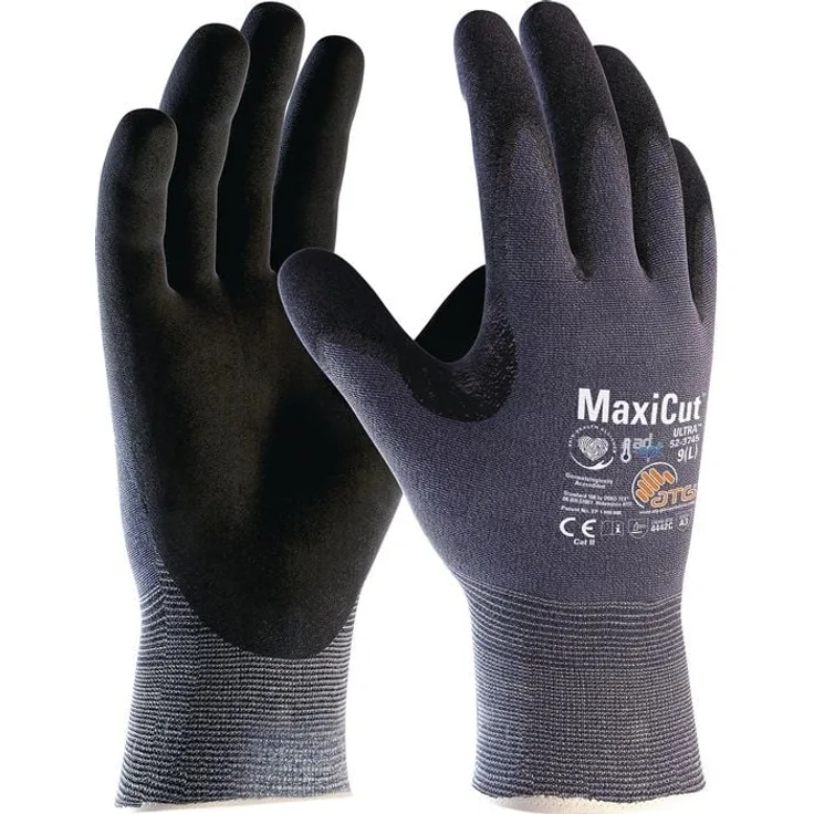 ATG Hand Care MaxiCut® Ultra™ AD-APT® 52-3745 Schnittschutzhandschuhe, level C, hoch atmungsaktiv, Nitril-Mikroschaumbeschichtung, Größe 10, blau