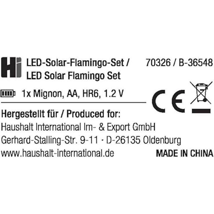 Haushalt International HI 70326 Solar Gartenstecker Flamingo 3er Set Höhe 52cm, pink, mit 3 x powerful LEDs pro Flamingo und Dämmerungssensor – Bild 2