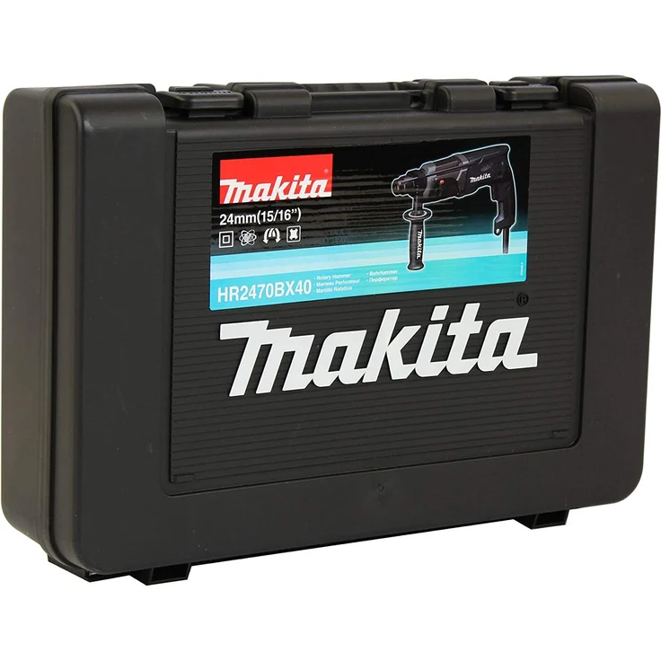 Makita HR2470BX40 Kombi-Hammer (inklusiv SDS-PLUS Bohrer-Set im Transportkoffer, 780 W, 230 V) – Bild 4