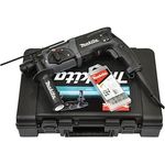 Makita HR2470BX40 Kombi-Hammer (inklusiv SDS-PLUS Bohrer-Set im Transportkoffer, 780 W, 230 V)