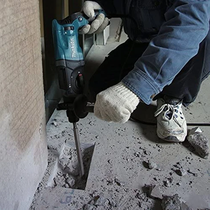 Makita HR2470BX40 Kombi-Hammer (inklusiv SDS-PLUS Bohrer-Set im Transportkoffer, 780 W, 230 V) – Bild 6