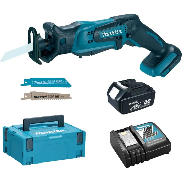 Makita DJR183RM1J Reciprosäge Schnitttiefe 50 mm 18 V inklusive Akku, Ladegerät und Makpac