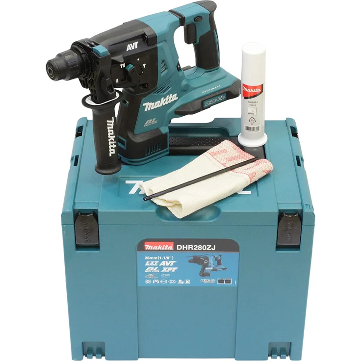 Makita DHR280ZJ 2x18V SDS-Plus Akku-Kombi-Hammer - ohne Akku ohne Ladegerät mit Koffer – Bild 6
