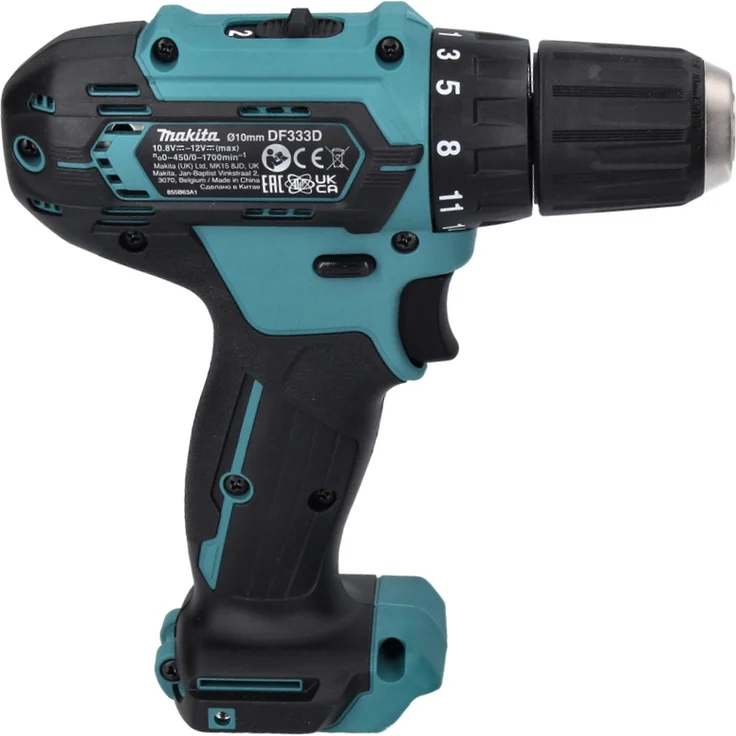 Makita DF333DWAE Akku Bohrschrauber 12 V max. 30 Nm, 2x Akku 2,0 Ah, Ladegerät, Koffer – Bild 3