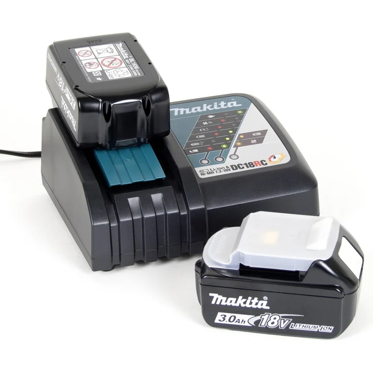 Makita DHP453RFX2 Akku-Schlagbohrschrauber blau-schwarz,18 V 2 x 3,0 Ah im Alukoffer,96-tlg. Zubehörset – Bild 4