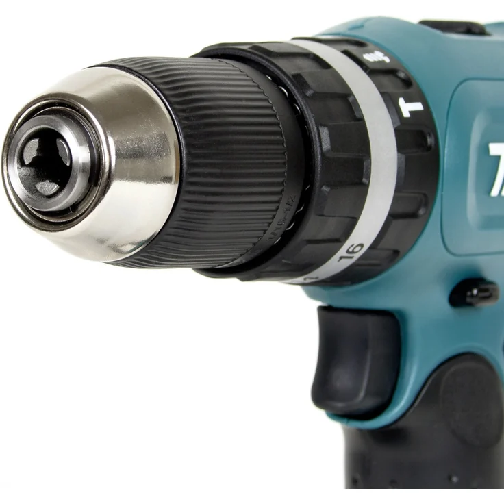 Makita DHP453RFX2 Akku-Schlagbohrschrauber blau-schwarz,18 V 2 x 3,0 Ah im Alukoffer,96-tlg. Zubehörset – Bild 3