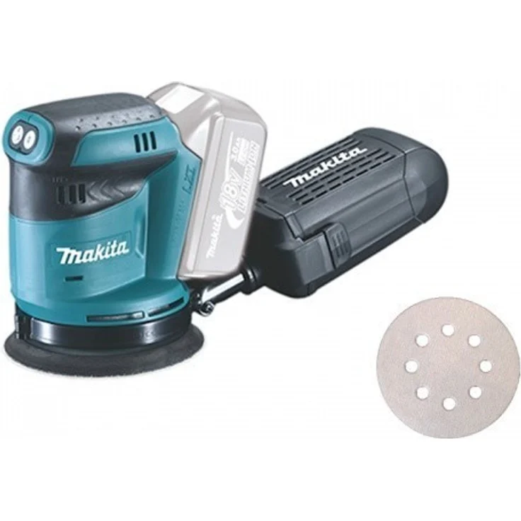 Makita DBO180Z Akku-Exzenterschleifer, 16 x 450 mm Scheibendurchmesser 125 mm 18 V Li-Ion Klett-Fix ohne Akku und Ladegerät – Bild 3
