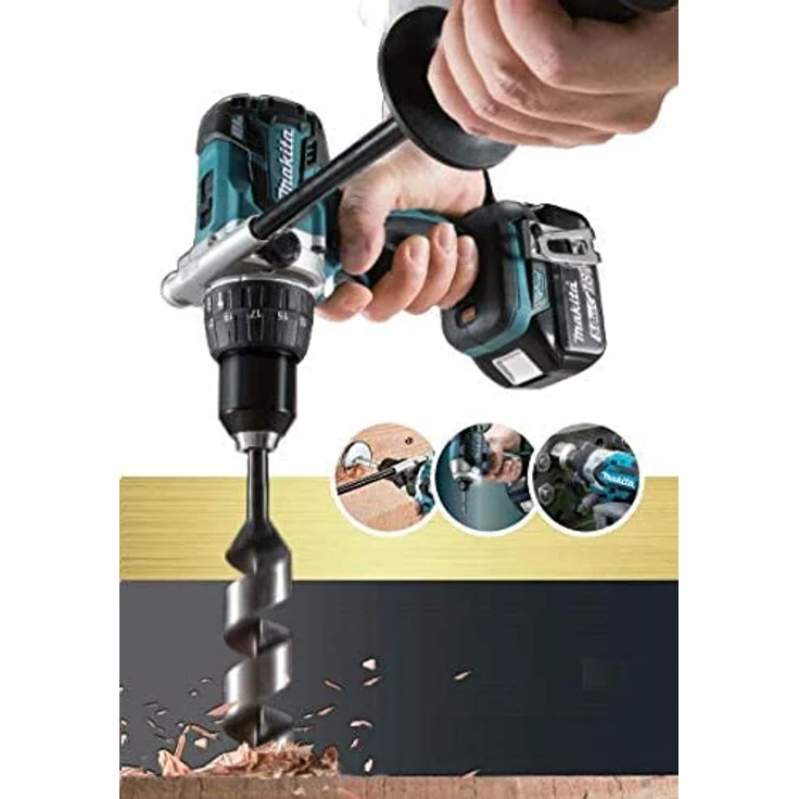 Makita DHP453RFE Akku-Schlagbohrschrauber 42 Nm Schlagstopp 18V 2xAkku Ladegerät – Bild 7