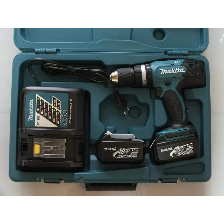 Makita DHP453RFE Akku-Schlagbohrschrauber 42 Nm Schlagstopp 18V 2xAkku Ladegerät – Bild 8
