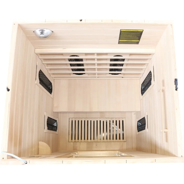 Dewello Infrarotkabine Infrarotsauna LAVAL PLUS 135cm x 105cm inkl. Keramikstrahler, Bodenstrahler – Bild 4